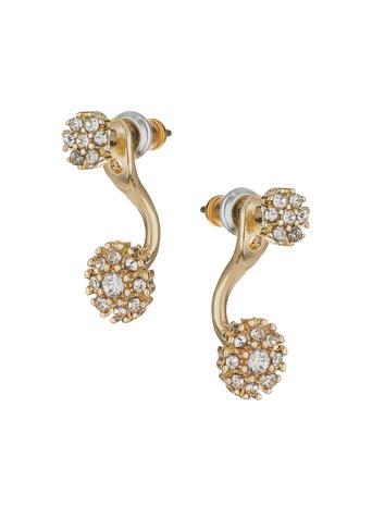 Dorothy Perkins Gold Round Rhinestone Earrings