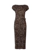 Dorothy Perkins *leopard Print Plisse Midi Dress