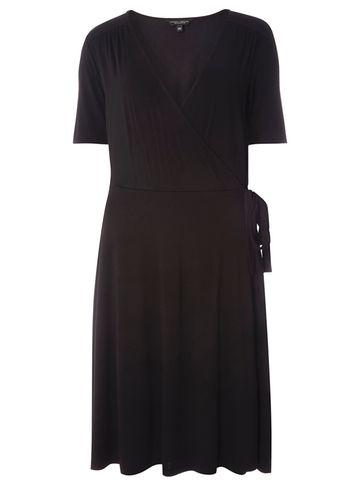 Dorothy Perkins *tall Black Wrap Dress