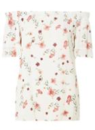 Dorothy Perkins *tall Ivory Floral Bardot Top