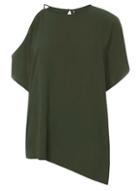 Dorothy Perkins *only Cold Shoulder Khaki Blouse