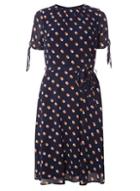 Dorothy Perkins *tall Navy Chiffon Fit & Flare Dress