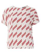 Dorothy Perkins Red And Ivory Stripe Soft T-shirt