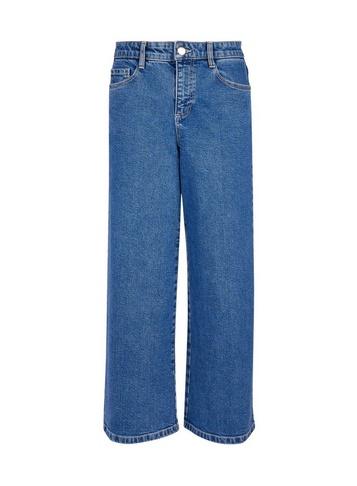 Dorothy Perkins Blue Midwash Wide Crop Jeans