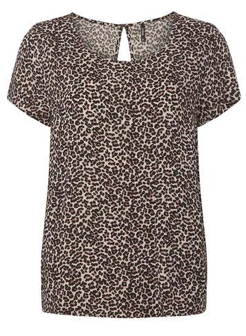 Dorothy Perkins *only Taupe Leopard Print T-shirt