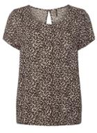 Dorothy Perkins *only Taupe Leopard Print T-shirt