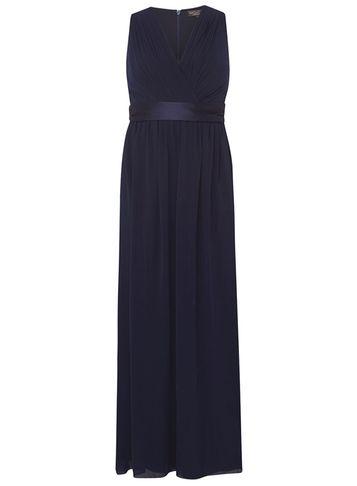Dorothy Perkins *showcase Petite Navy Holly Maxi Dress