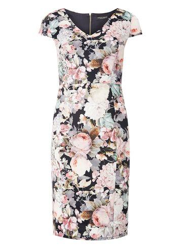 Dorothy Perkins Premium Lilac Floral Print Pencil Dress