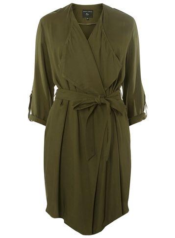 Dorothy Perkins Khaki Waterfall Twill Mac
