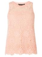 Dorothy Perkins Coral Daisy Lace Shell Top