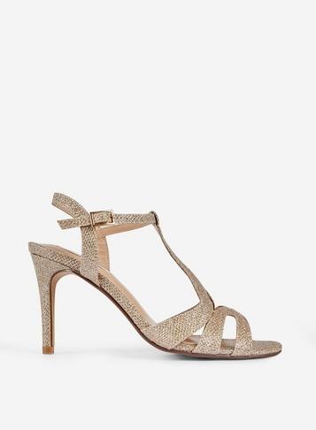 *showcase Gold 'belter' Heeled Sandals