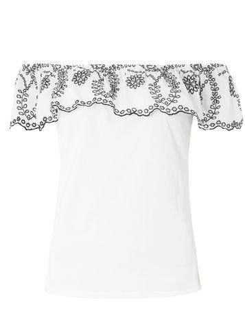 Dorothy Perkins Ivory Broderie Trim Bardot Top