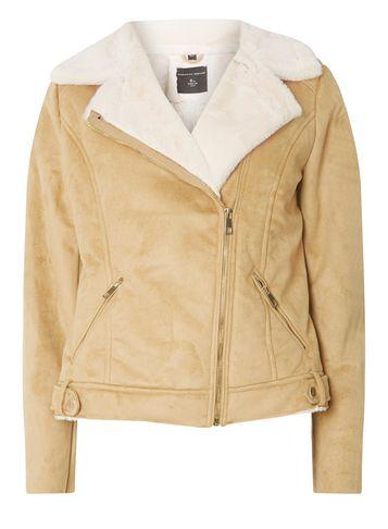Dorothy Perkins Tan Short Faux Shearling Jacket