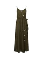 Dorothy Perkins *tall Khaki Linen Camisole Dress