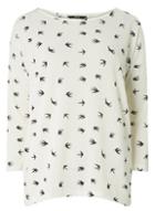 *only White Bird Long Sleeve Top