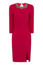 Dorothy Perkins *little Mistress Red Trim Neck Shift Dress