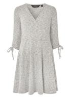 Dorothy Perkins Grey Wrap Fit And Flare Dress