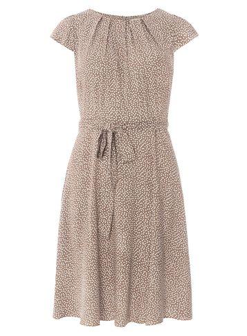 Dorothy Perkins *billie & Blossom Petite Taupe Spot Print Skater Dress