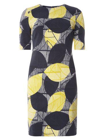 Dorothy Perkins *lily & Franc Multi Colour Leaf Abstract Dress