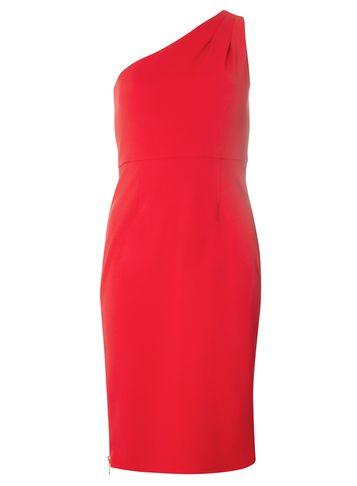 Dorothy Perkins Red One Shoulder Pencil Dress