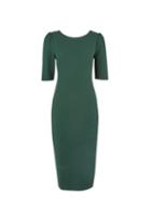 Dorothy Perkins *tall Green Textured Bodycon Dress