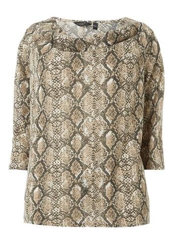 Dorothy Perkins *dp Curve Multi Colour Snake Print Cowl Neck Top