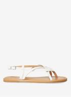Dorothy Perkins Wide Fit White 'follow' Sandals