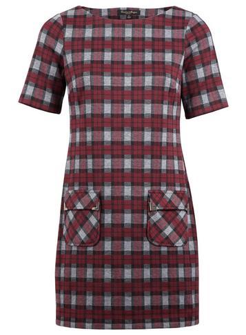 Dorothy Perkins *izabel London Wine Checked Shift Dress