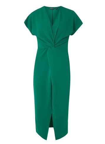 Dorothy Perkins *tall Emerald Knot Front Shift Dress