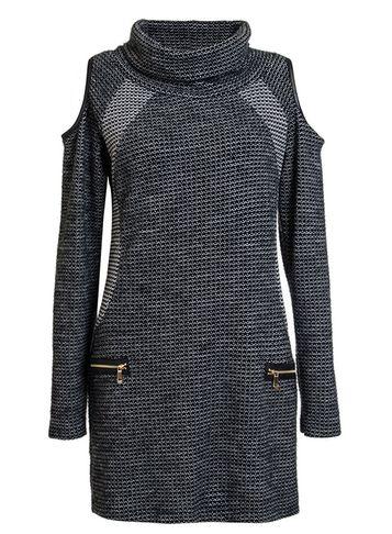Dorothy Perkins *quiz Grey Cold Shoulder Shift Dress