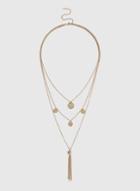 Dorothy Perkins Gold Disc Multirow Necklace