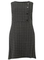 Dorothy Perkins *dp Curve Grey Check Button Pencil Dress