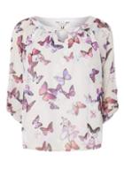 Dorothy Perkins *billie & Blossom Grey Butterfly Trim Blouse