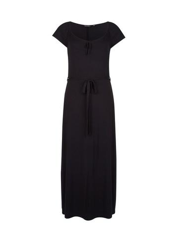 Dorothy Perkins Black Swirl Shirred Midi Dress