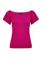 Dorothy Perkins Hot Pink Frill Sleeve Bardot Top