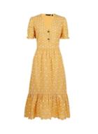 Dorothy Perkins Yellow Tiered Broderie Dress