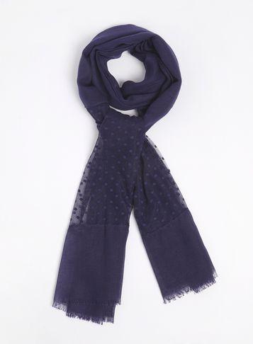 Dorothy Perkins Navy Blue Spot Mesh Scarf