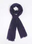 Dorothy Perkins Navy Blue Spot Mesh Scarf