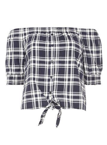 Dorothy Perkins *noisy May Navy And White Bardot Top