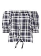 Dorothy Perkins *noisy May Navy And White Bardot Top