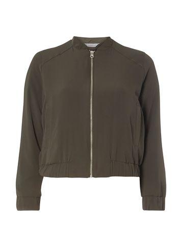 Dorothy Perkins Petite Khaki Soft Bomber