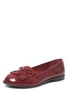 Dorothy Perkins Wide Fit Burgundy 'leap' Loafers