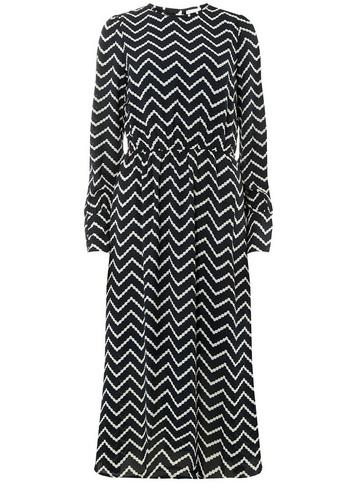 Dorothy Perkins *vero Moda Blue Zig Zag Print Skater Dress