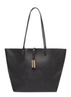 Dorothy Perkins Black Suede Back Shopper Bag