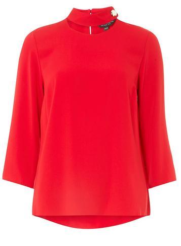 Dorothy Perkins Red Button Choker Top