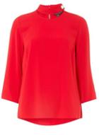 Dorothy Perkins Red Button Choker Top