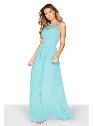 Dorothy Perkins *little Mistress Marine Embellished Maxi Dress