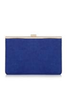 Dorothy Perkins *head Over Heels 'barlie' Navy Clutch Bag