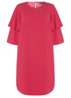 Dorothy Perkins Dp Curve Pink Double Layer Sleeve Shift Dress