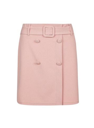 Dorothy Perkins *blush Self Button Detail Mini Skirt